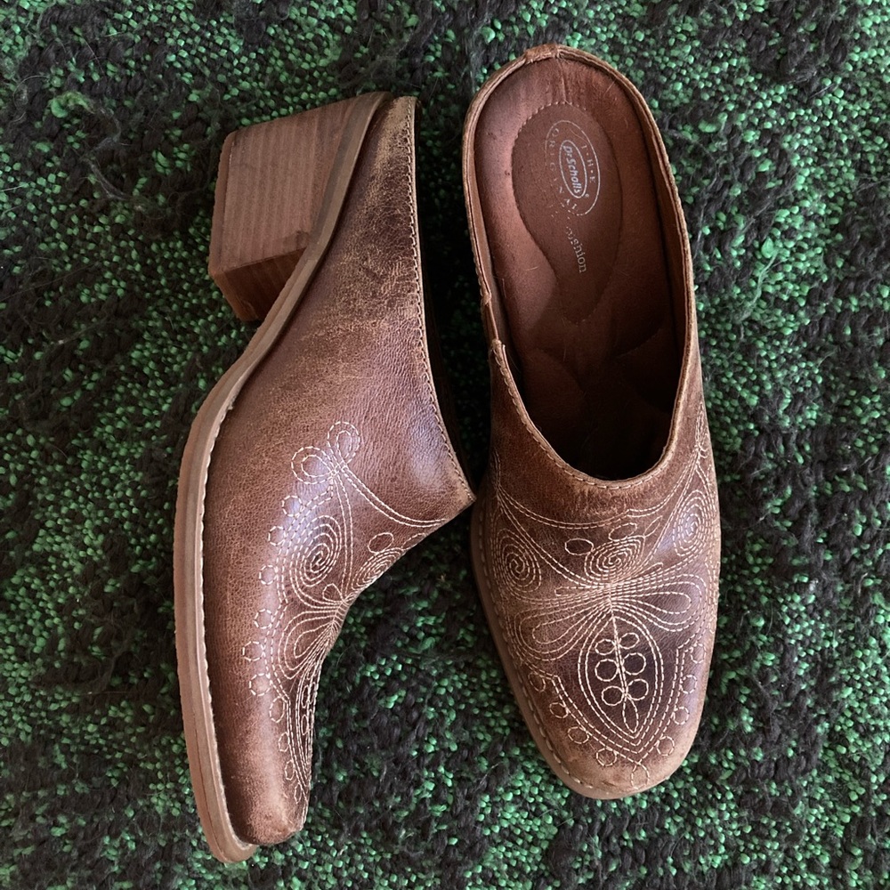 Dr Scholl’s Western boot-style slip on heeled shoes SIZE 7